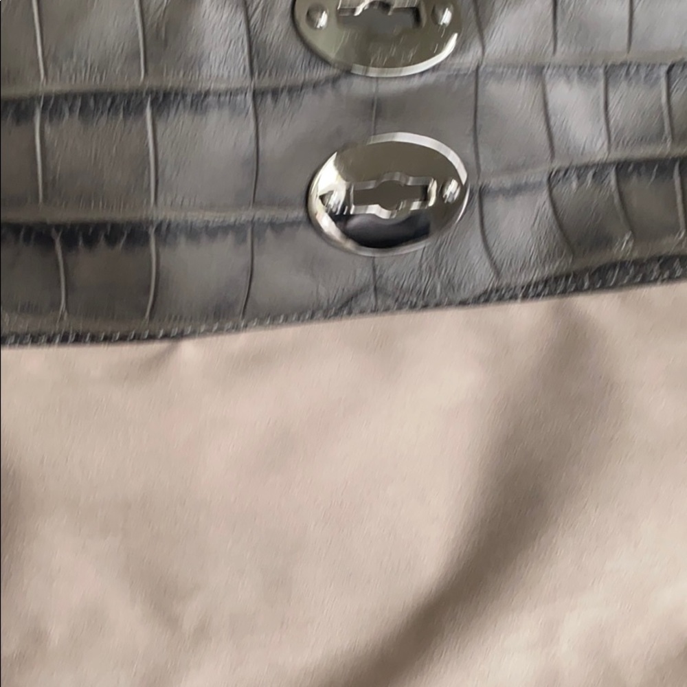 Zanellato Postina Gray Crocodile Embossed Bag - Picture 9 of 13